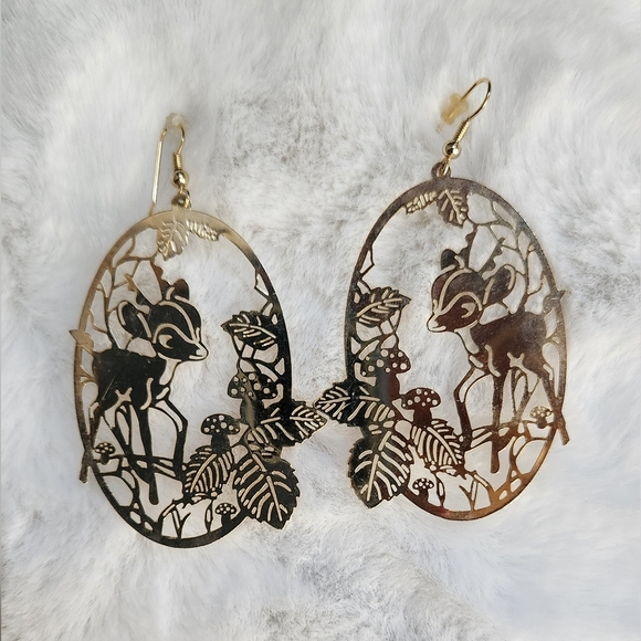 NWOT Vintage Bambi earrings - Picture 1 of 9
